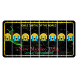 New Mexico Black Chile Cut License Plate Strips (Set of 8) Emoji - Crying