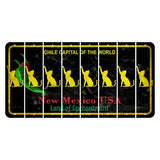 New Mexico Black Chile Cut License Plate Strips (Set of 8) Cat