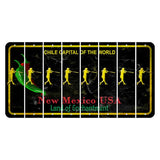 New Mexico Black Chile Cut License Plate Strips (Set of 8) Softball Batter