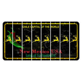 New Mexico Black Chile Cut License Plate Strips (Set of 8) Reindeer
