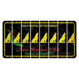 New Mexico Black Chile Cut License Plate Strips (Set of 8) Howling Wolf