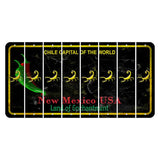 New Mexico Black Chile Cut License Plate Strips (Set of 8) Scorpion
