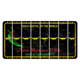 New Mexico Black Chile Cut License Plate Strips (Set of 8) Alligator