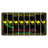 New Mexico Black Chile Cut License Plate Strips (Set of 8) Camel
