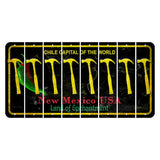 New Mexico Black Chile Cut License Plate Strips (Set of 8) Hammer