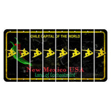 New Mexico Black Chile Cut License Plate Strips (Set of 8) Snowboarder