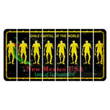 New Mexico Black Chile Cut License Plate Strips (Set of 8) Zombie