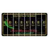 New Mexico Black Chile Cut License Plate Strips (Set of 8) Zodiac Sign - Libra