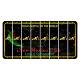 New Mexico Black Chile Cut License Plate Strips (Set of 8) Backhoe