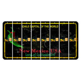 New Mexico Black Chile Cut License Plate Strips (Set of 8) Forklift