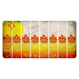 New Mexico Hot Air Balloon Cut License Plate Strips (Set of 8) Campfire