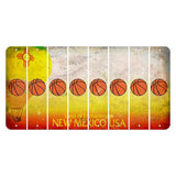 New Mexico Hot Air Balloon Cut License Plate Strips (Set of 8) Basketball