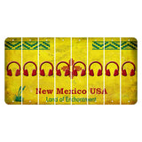New Mexico USA Yellow Cut License Plate Strips (Set of 8) Headphones