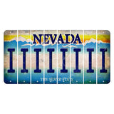 Nevada Silver State Cut License Plate Strips (Set of 8) I