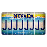 Nevada Silver State Cut License Plate Strips (Set of 8) J