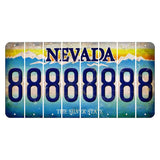 Nevada Silver State Cut License Plate Strips (Set of 8) 8