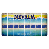Nevada Silver State Cut License Plate Strips (Set of 8) State Flag