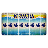 Nevada Silver State Cut License Plate Strips (Set of 8) Squirrel