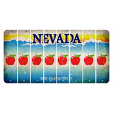 Nevada Silver State Cut License Plate Strips (Set of 8) Apple
