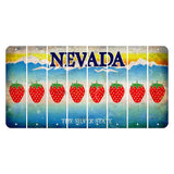 Nevada Silver State Cut License Plate Strips (Set of 8) Strawberry