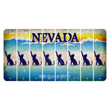 Nevada Silver State Cut License Plate Strips (Set of 8) Cat