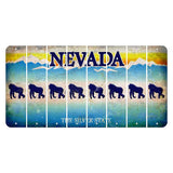 Nevada Silver State Cut License Plate Strips (Set of 8) Gorilla