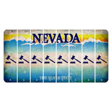 Nevada Silver State Cut License Plate Strips (Set of 8) Gavel