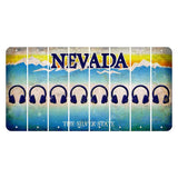 Nevada Silver State Cut License Plate Strips (Set of 8) Headphones
