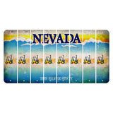 Nevada Silver State Cut License Plate Strips (Set of 8) Forklift