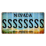 Nevada Home Means Nevada Cut License Plate Strips (Set of 8) S