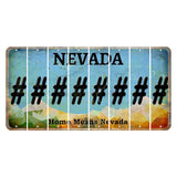 Nevada Home Means Nevada Cut License Plate Strips (Set of 8) Hashtag