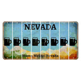 Nevada Home Means Nevada Cut License Plate Strips (Set of 8) Beer Mug