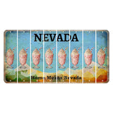 Nevada Home Means Nevada Cut License Plate Strips (Set of 8) Milkshake