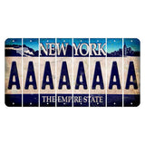 New York Blue The Empire State Cut License Plate Strips (Set of 8) A