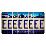New York Blue The Empire State Cut License Plate Strips (Set of 8) E