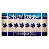 New York Blue The Empire State Cut License Plate Strips (Set of 8) Shamrock