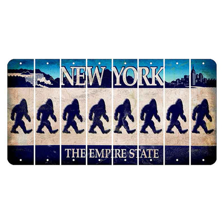 New York Blue The Empire State Cut License Plate Strips (Set of 8) Bigfoot