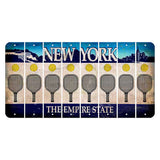 New York Blue The Empire State Cut License Plate Strips (Set of 8) Pickleball