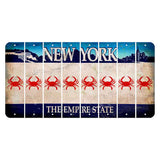 New York Blue The Empire State Cut License Plate Strips (Set of 8) Crab