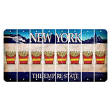 New York Blue The Empire State Cut License Plate Strips (Set of 8) French Fries