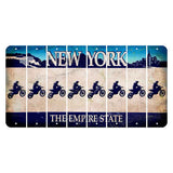 New York Blue The Empire State Cut License Plate Strips (Set of 8) Dirtbike Rider