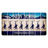 New York Blue The Empire State Cut License Plate Strips (Set of 8) Monkey