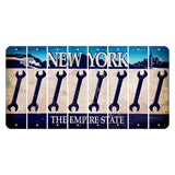 New York Blue The Empire State Cut License Plate Strips (Set of 8) Wrench