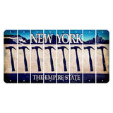 New York Blue The Empire State Cut License Plate Strips (Set of 8) Hammer