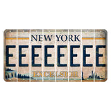 New York Excelsior Cut License Plate Strips (Set of 8) E