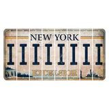 New York Excelsior Cut License Plate Strips (Set of 8) I