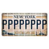 New York Excelsior Cut License Plate Strips (Set of 8) P