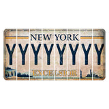 New York Excelsior Cut License Plate Strips (Set of 8) Y