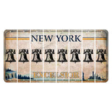 New York Excelsior Cut License Plate Strips (Set of 8) Liberty Bell