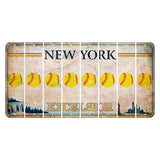 New York Excelsior Cut License Plate Strips (Set of 8) Softball